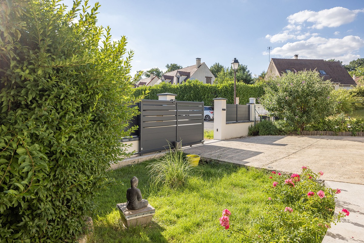 Portail coulissant alu gamme Optimo modèle Hercule - RAL7016