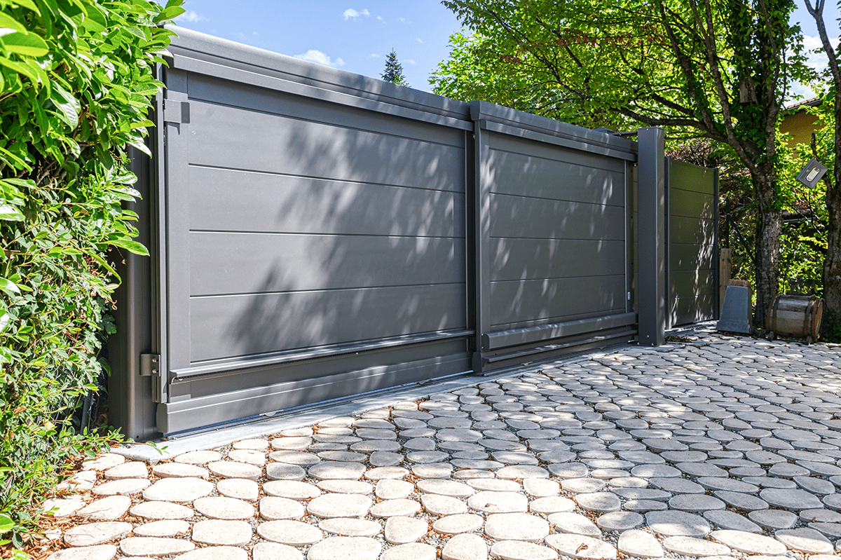 Portail télescopique Signature Origin lames 255 RAL 2900