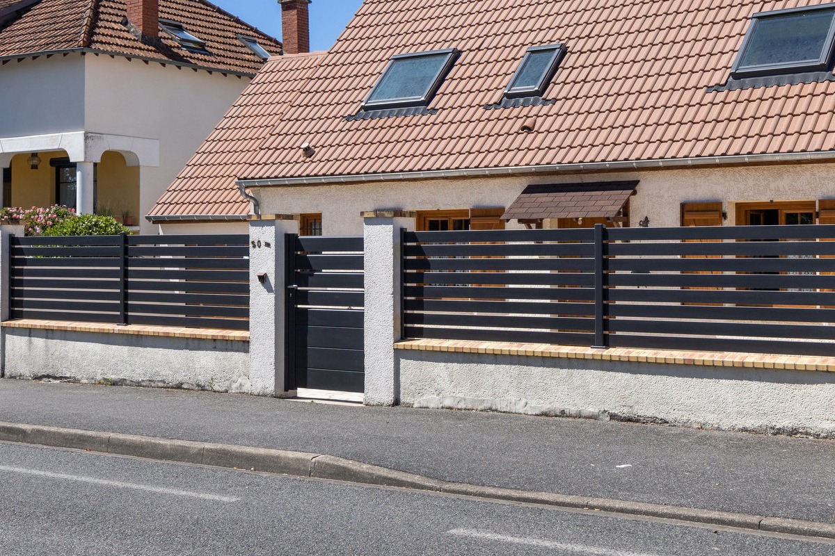 Portillon alu gamme Optimo modèle Hercule - RAL2100