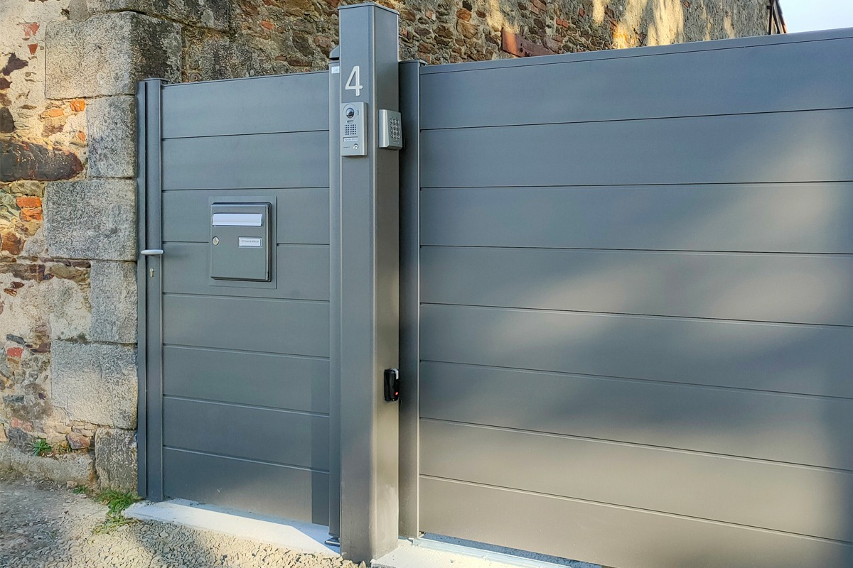 Portillon alu gamme Optimo modèle Phénix - RAL2900