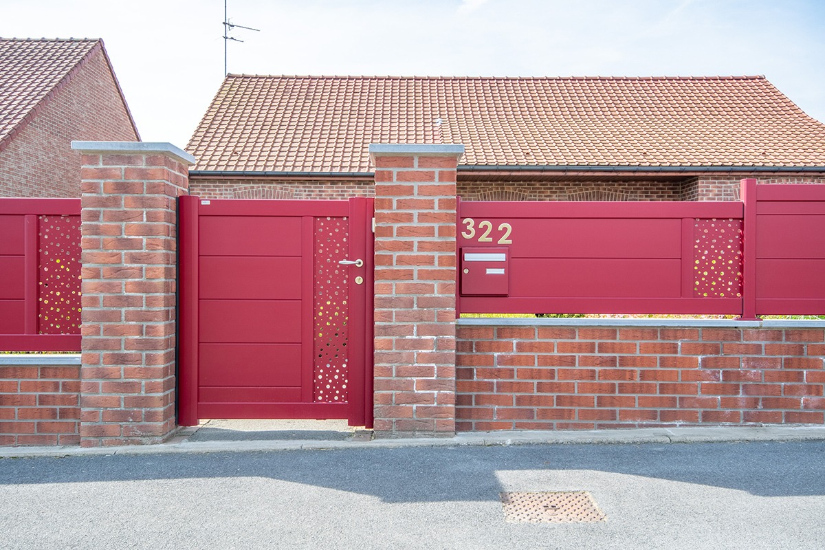 Portillon alu gamme Signature modèle Aster - RAL3004