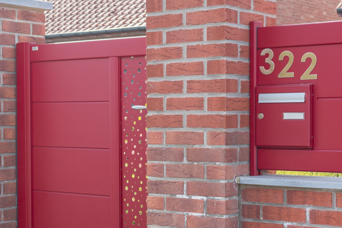 Portillon alu gamme Signature modèle Aster - RAL3004