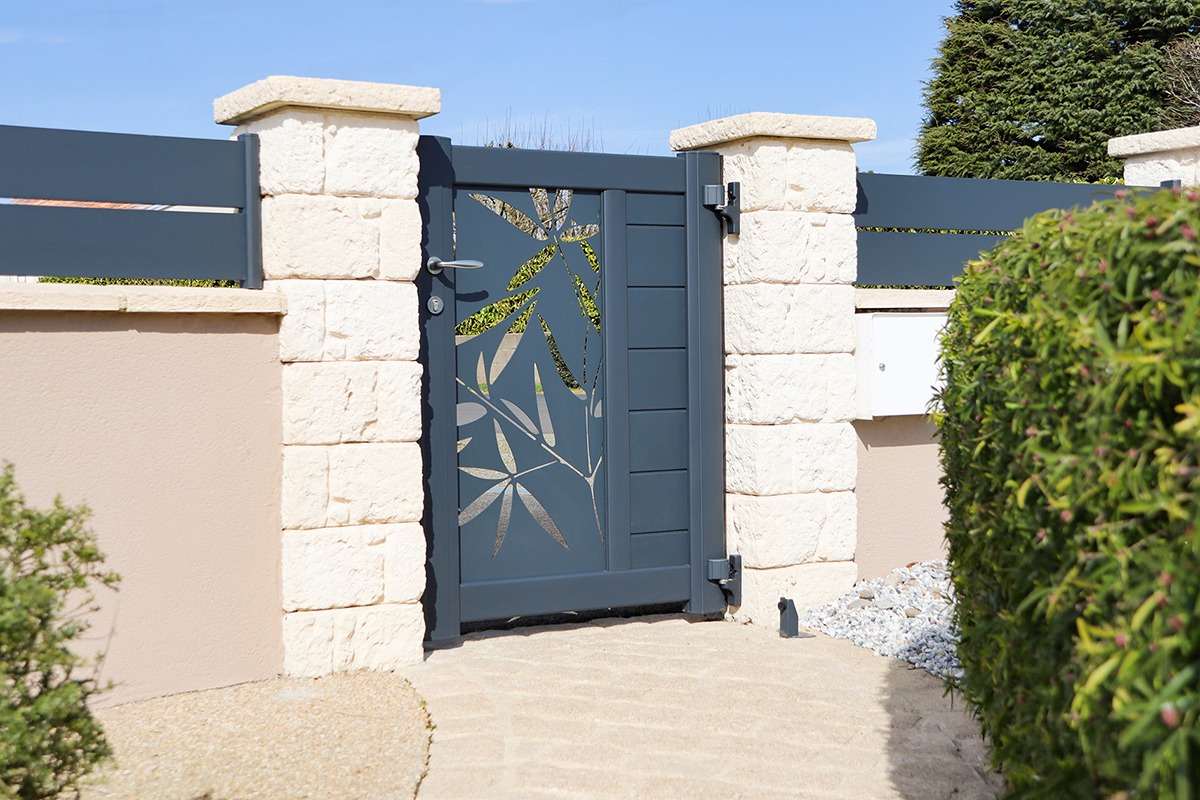 Portillon alu gamme Signature modèle Aster - RAL7016