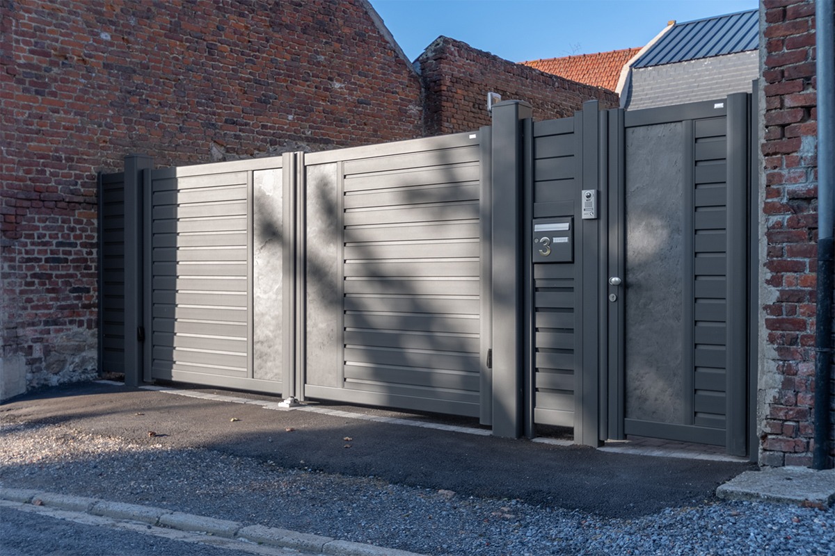 Portillon alu gamme Signature modèle Aster - RAL7016