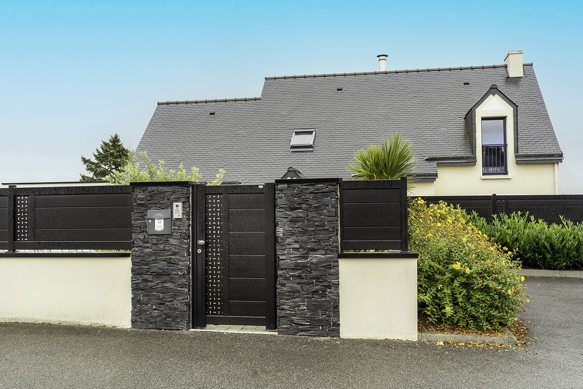 Portillon alu gamme Signature modèle Aster - RAL9005