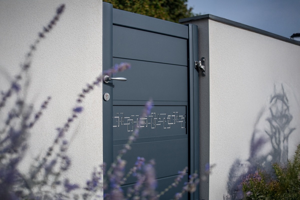 Portillon alu gamme Signature modèle Nordica - RAL7016