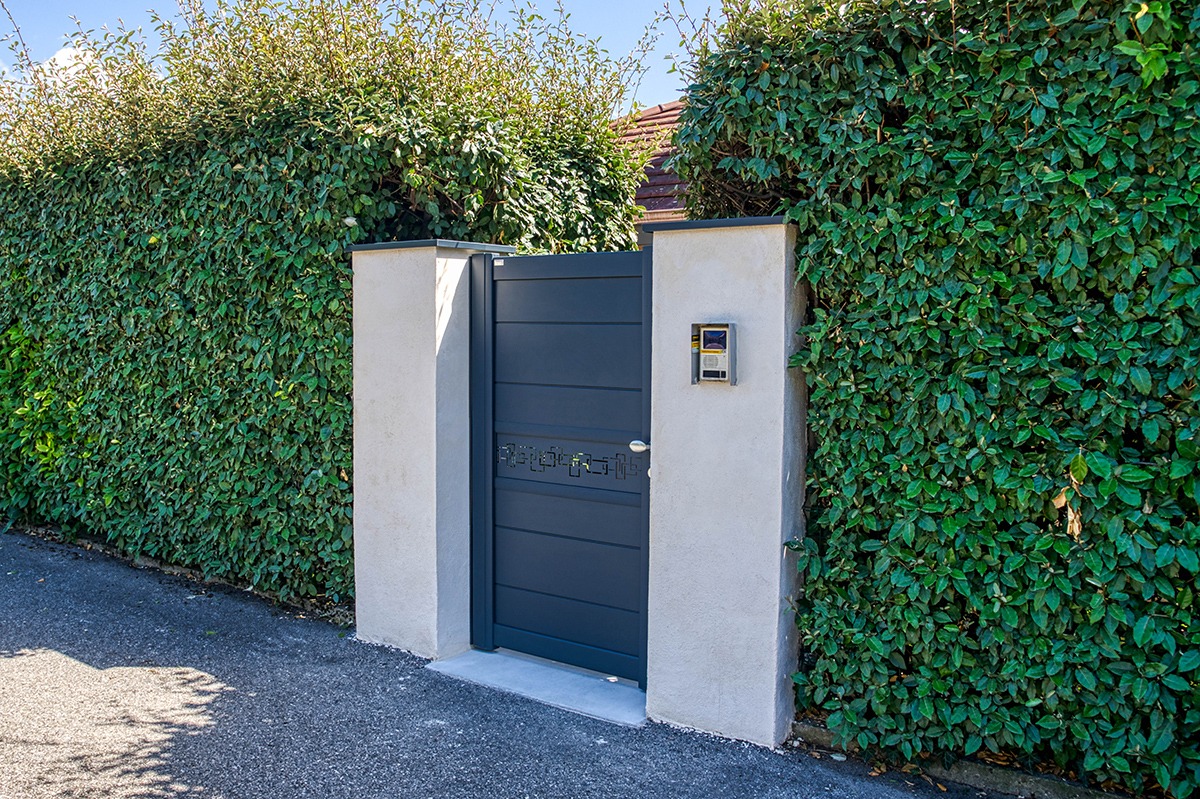 Portillon alu gamme Signature modèle Nordica - RAL7016