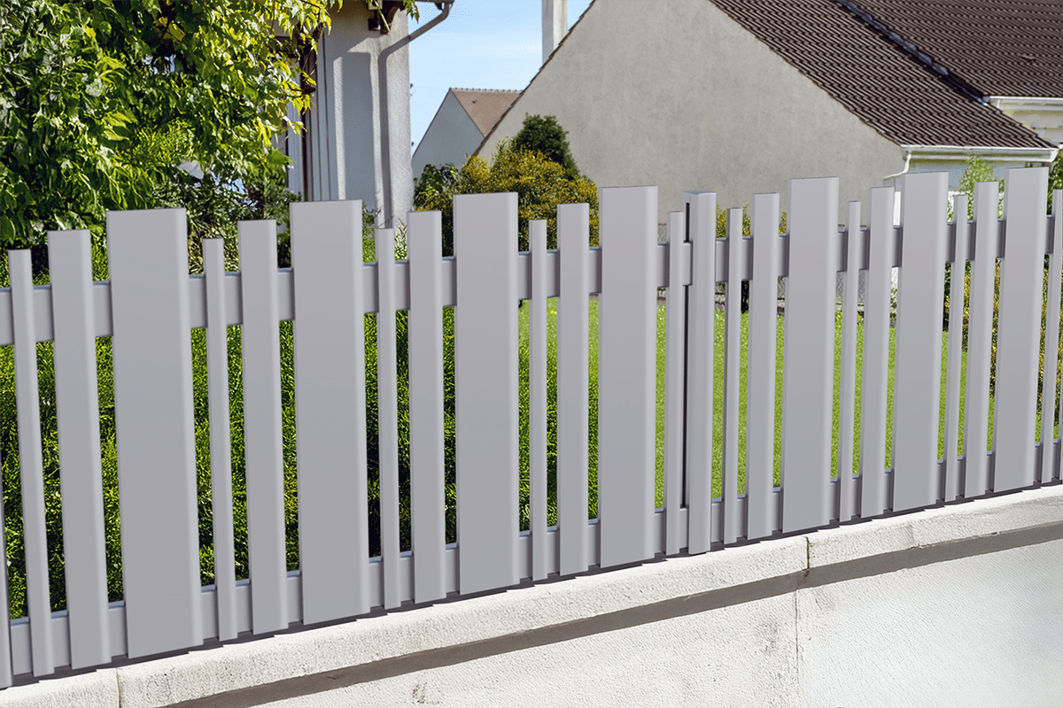 Clôture alu gamme Graphic modèle Grégale - RAL9007