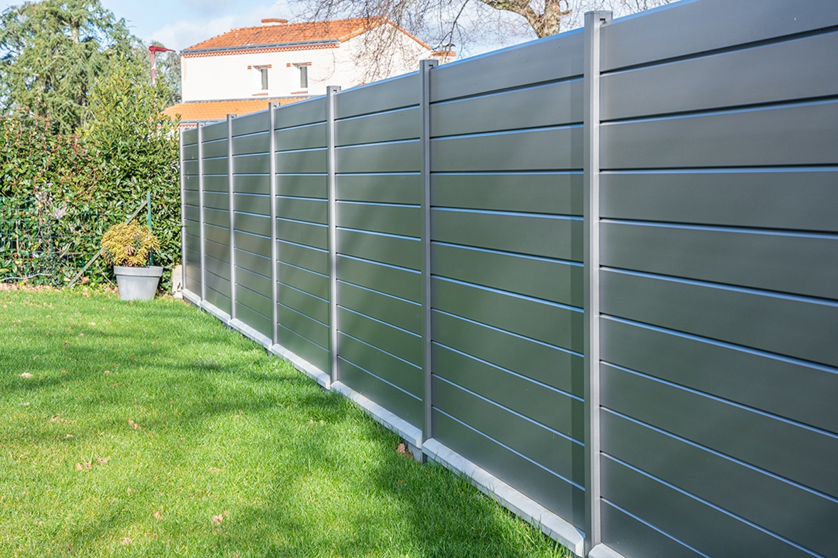 Clôture alu gamme Optimo modèle Orion - RAL7016