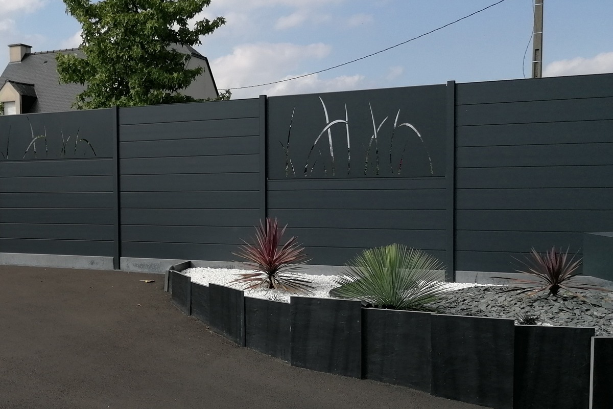 Clôture alu gamme Optimo modèle Phénix - RAL7016