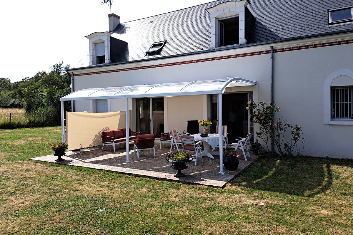 Abri de terrasse cintré - RAL9016