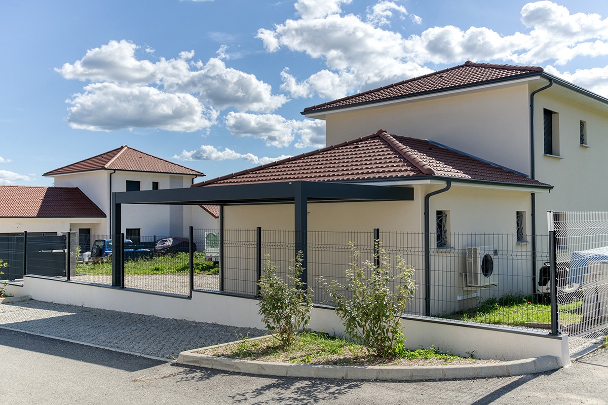 Carport alu adossé - RAL7016