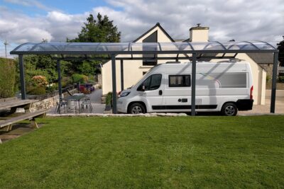 Carport alu toit cintré XL