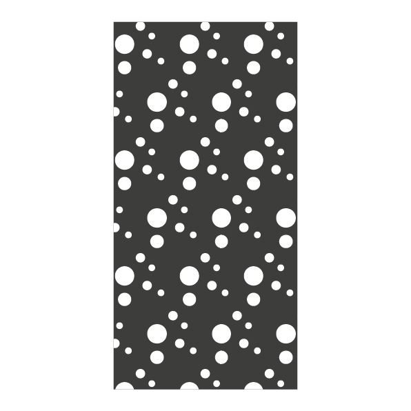 Tôle perforée décor bulles de savon vertical