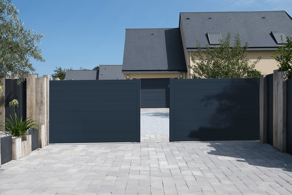 Portail antagoniste Signature Origin lames 255 - RAL 7016