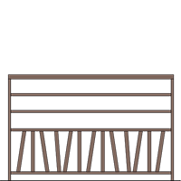 Garde-corps Cambria V 2 lisses