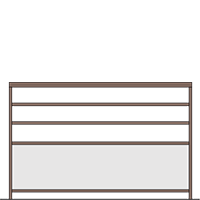 Garde-corps Lato 2 lisses