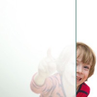 Décor garde-corps vitrage Opale blanc